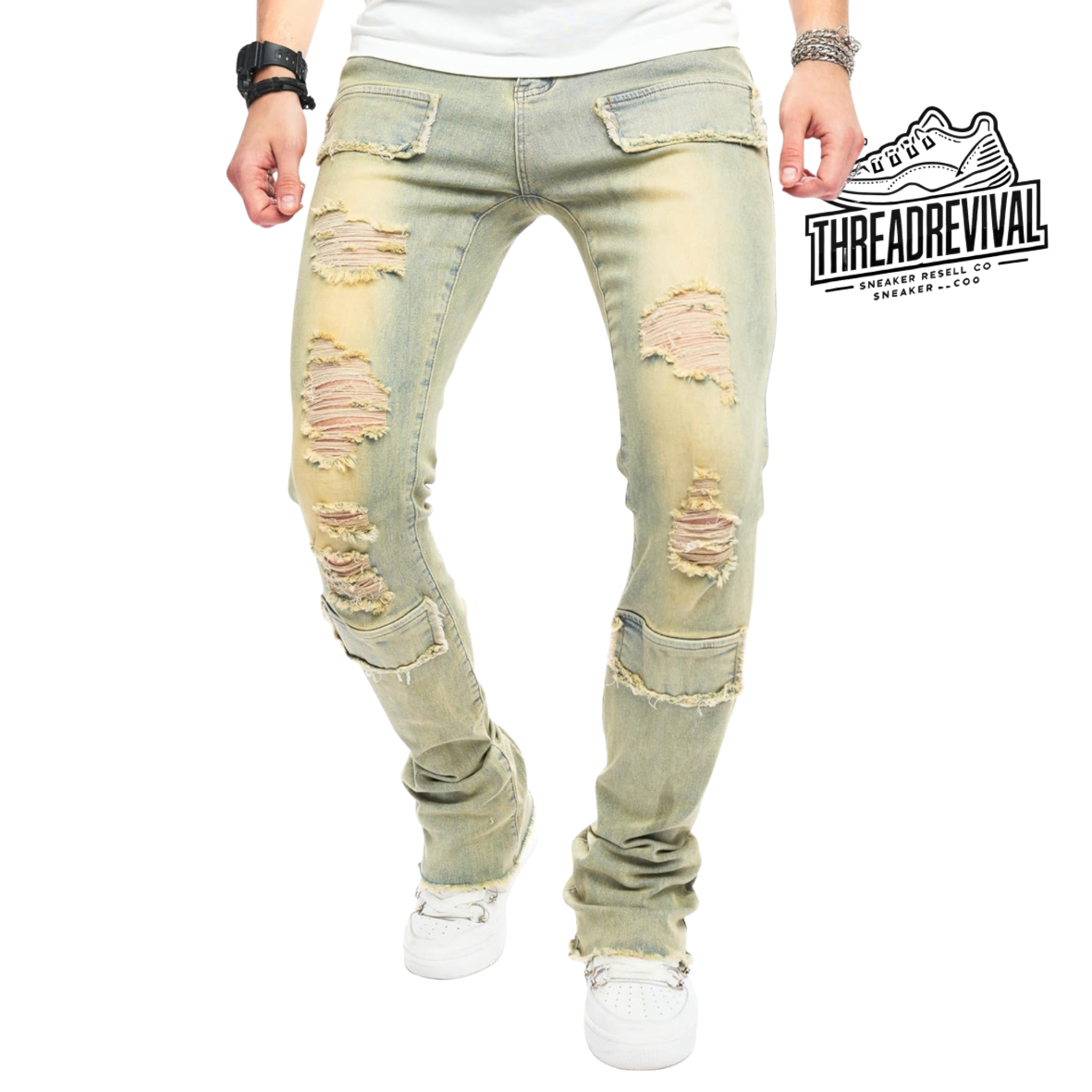 Stacked Denim Jeans