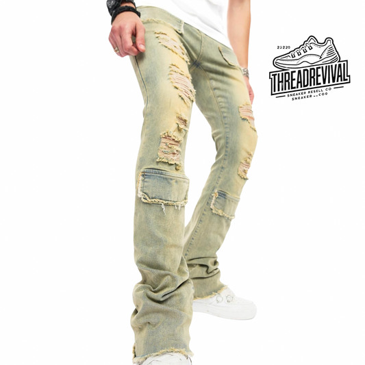 Stacked Denim Jeans