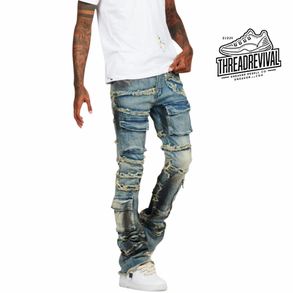 Stacked Cargo Jeans
