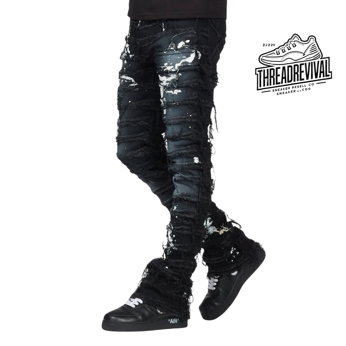 Black Oreo Stacked Jeans