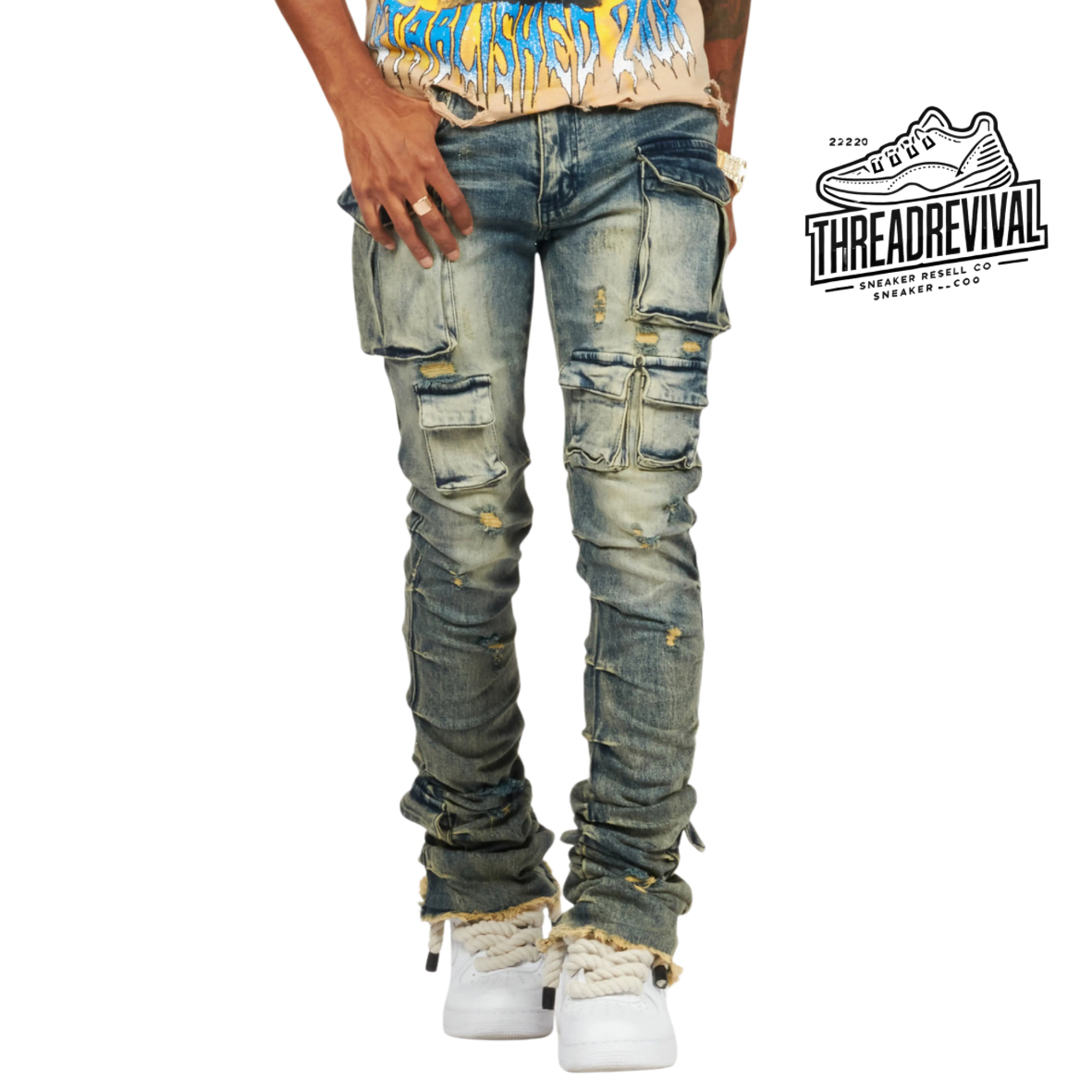 Stacked Flared Jeans
